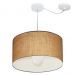 Pendente Cilíndrico Com Desvio Md-4229 Cúpula em Tecido 45x30cm Palha - Bivolt