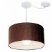 Pendente Cilíndrico Com Desvio Md-4230 Cúpula em Tecido 50x25cm Café - Bivolt