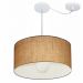 Pendente Cilíndrico Com Desvio Md-4230 Cúpula em Tecido 50x25cm Palha - Bivolt