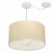 Pendente Cilíndrico Com Desvio Md-4231 Cúpula em Tecido 50x30cm Algodão Crú - Bivolt