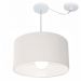 Pendente Cilíndrico Com Desvio Md-4231 Cúpula em Tecido 50x30cm Branco - Bivolt