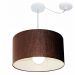 Pendente Cilíndrico Com Desvio Md-4231 Cúpula em Tecido 50x30cm Café - Bivolt