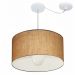 Pendente Cilíndrico Com Desvio Md-4231 Cúpula em Tecido 50x30cm Palha - Bivolt
