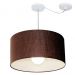Pendente Cilíndrico Com Desvio Md-4233 Cúpula em Tecido 55x30cm Café - Bivolt