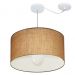 Pendente Cilíndrico Com Desvio Md-4234 Cúpula em Tecido 60x30cm Palha - Bivolt