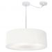 Pendente Cilíndrico Com Desvio Md-4259 Cúpula em Tecido 50x15cm Branco - Bivolt