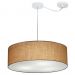 Pendente Cilíndrico Com Desvio Md-4259 Cúpula em Tecido 50x15cm Palha - Bivolt