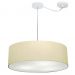 Pendente Cilíndrico Com Desvio Md-4262 Cúpula em Tecido 55x15cm Algodão Crú - Bivolt