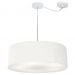 Pendente Cilíndrico Com Desvio Md-4262 Cúpula em Tecido 55x15cm Branco - Bivolt