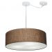 Pendente Cilíndrico Com Desvio Md-4262 Cúpula em Tecido 55x15cm Café - Bivolt