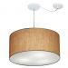 Pendente Cilíndrico Com Desvio Md-4264 Cúpula em Tecido 55x30cm Palha - Bivolt