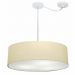 Pendente Cilíndrico Com Desvio Md-4265 Cúpula em Tecido 60x15cm Algodão Crú - Bivolt