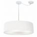 Pendente Cilíndrico Com Desvio Md-4265 Cúpula em Tecido 60x15cm Branco - Bivolt