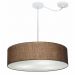 Pendente Cilíndrico Com Desvio Md-4265 Cúpula em Tecido 60x15cm Café - Bivolt