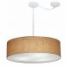 Pendente Cilíndrico Com Desvio Md-4265 Cúpula em Tecido 60x15cm Palha - Bivolt