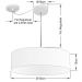 Pendente Cilíndrico Com Desvio Md-4265 Cúpula em Tecido 60x15cm Palha - Bivolt
