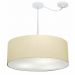 Pendente Cilíndrico Com Desvio Md-4266 Cúpula em Tecido 60x21cm Algodão Crú - Bivolt