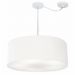 Pendente Cilíndrico Com Desvio Md-4266 Cúpula em Tecido 60x21cm Branco - Bivolt