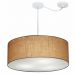 Pendente Cilíndrico Com Desvio Md-4266 Cúpula em Tecido 60x21cm Palha - Bivolt