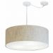 Pendente Cilíndrico Com Desvio Md-4266 Cúpula em Tecido 60x21cm Rústico Bege - Bivolt