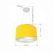 Pendente Cilíndrico Md-4009 Cúpula em Tecido 40x21cm Amarelo - Bivolt
