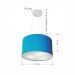 Pendente Cilíndrico Md-4009 Cúpula em Tecido 40x21cm Azul Turquesa - Bivolt