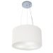 Pendente Cilíndrico Md-4009 Cúpula em Tecido 40x21cm Branco - Bivolt