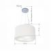 Pendente Cilíndrico Md-4009 Cúpula em Tecido 40x21cm Branco - Bivolt