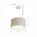 Pendente Cilíndrico Md-4009 Cúpula em Tecido 40x21cm Rústico Bege - Bivolt
