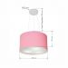 Pendente Cilíndrico Md-4009 Cúpula em Tecido 40x21cm Rosa Bebê - Bivolt