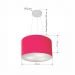Pendente Cilíndrico Md-4009 Cúpula em Tecido 40x21cm Rosa Pink - Bivolt