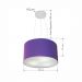 Pendente Cilíndrico Md-4009 Cúpula em Tecido 40x21cm Roxo - Bivolt
