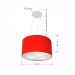 Pendente Cilíndrico Md-4009 Cúpula em Tecido 40x21cm Vermelho - Bivolt