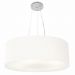Pendente Cilíndrico Md-4010 Cúpula em Tecido 60x21cm Branco - Bivolt