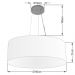 Pendente Cilíndrico Md-4010 Cúpula em Tecido 60x21cm Branco - Bivolt