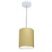 Pendente Cilíndrico Md-4012 Cúpula em Tecido 18x25cm Algodão Crú - Bivolt