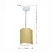 Pendente Cilíndrico Md-4012 Cúpula em Tecido 18x25cm Algodão Crú - Bivolt
