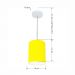 Pendente Cilíndrico Md-4012 Cúpula em Tecido 18x25cm Amarelo - Bivolt