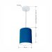 Pendente Cilíndrico Md-4012 Cúpula em Tecido 18x25cm Azul Marinho - Bivolt