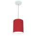 Pendente Cilíndrico Md-4012 Cúpula em Tecido 18x25cm Bordô - Bivolt
