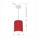Pendente Cilíndrico Md-4012 Cúpula em Tecido 18x25cm Bordô - Bivolt