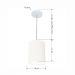 Pendente Cilíndrico Md-4012 Cúpula em Tecido 18x25cm Branco - Bivolt