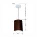 Pendente Cilíndrico Md-4012 Cúpula em Tecido 18x25cm Café - Bivolt