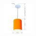 Pendente Cilíndrico Md-4012 Cúpula em Tecido 18x25cm Laranja - Bivolt