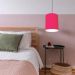 Pendente Cilíndrico Md-4012 Cúpula em Tecido 18x25cm Rosa Pink - Bivolt