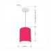 Pendente Cilíndrico Md-4012 Cúpula em Tecido 18x25cm Rosa Pink - Bivolt