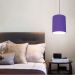 Pendente Cilíndrico Md-4012 Cúpula em Tecido 18x25cm Roxo - Bivolt