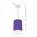 Pendente Cilíndrico Md-4012 Cúpula em Tecido 18x25cm Roxo - Bivolt