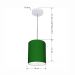 Pendente Cilíndrico Md-4012 Cúpula em Tecido 18x25cm Verde Folha - Bivolt