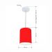 Pendente Cilíndrico Md-4012 Cúpula em Tecido 18x25cm Vermelho - Bivolt